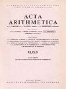Acta Arithmetica