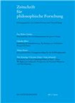 Zeitschrift Fur Philosophische Forschung
