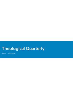 Bogoslovni Vestnik-theological Quarterly-ephemerides Theologicae