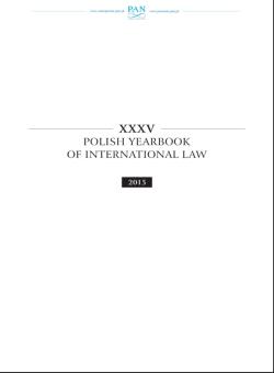 Polish Yearbook Of International Law