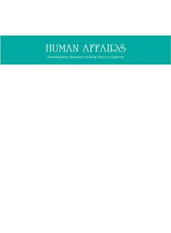Human Affairs-postdisciplinary Humanities & Social Sciences Quarterly